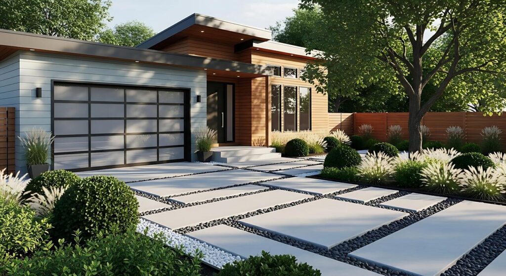 modern-curb-appeal-architectural-home-with-landscaped-yard-and-concrete-walkway-tukwila